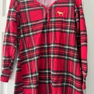 PINK Victoria's Secret Red Plaid Nightgown